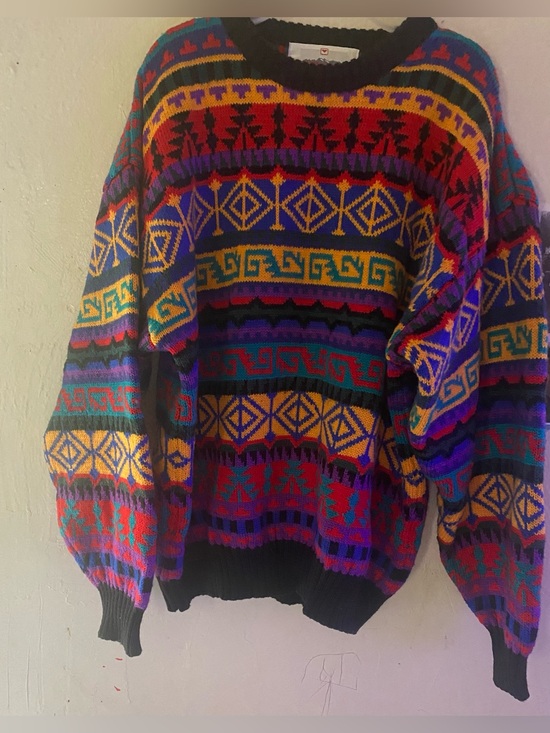 Other - Obermeyer wild Aztec geometric crew neck wool blend Denali sweater